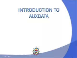 INTRODUCTION TO AUXDATA