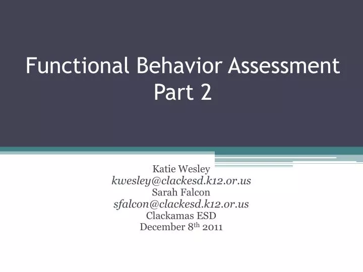 functional behavior assessment part 2
