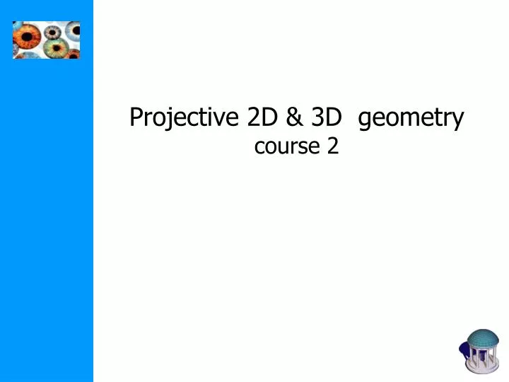 projective 2d 3d geometry course 2