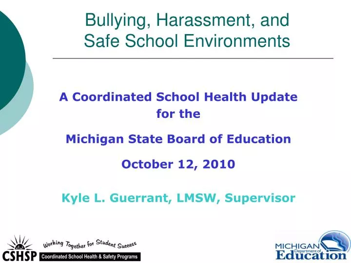 bullying harassment and safe school environments