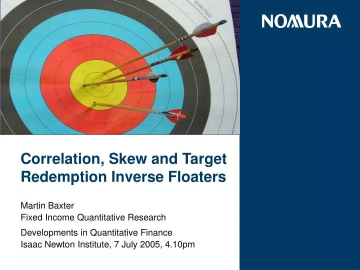 correlation skew and target redemption inverse floaters