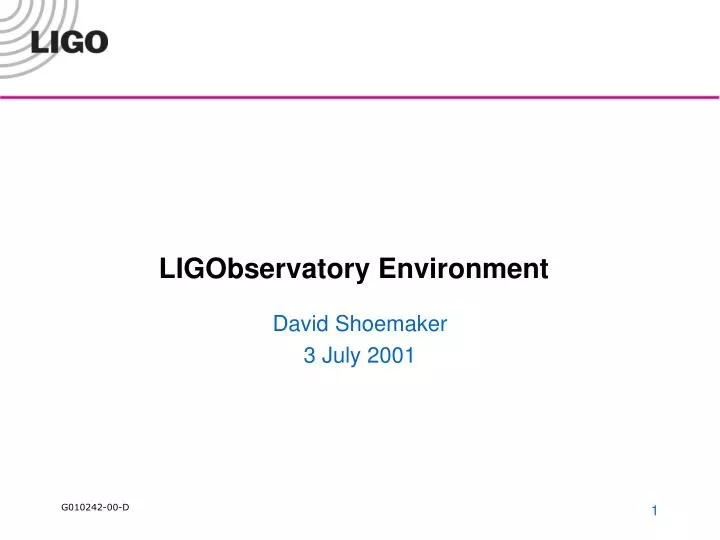 ligobservatory environment