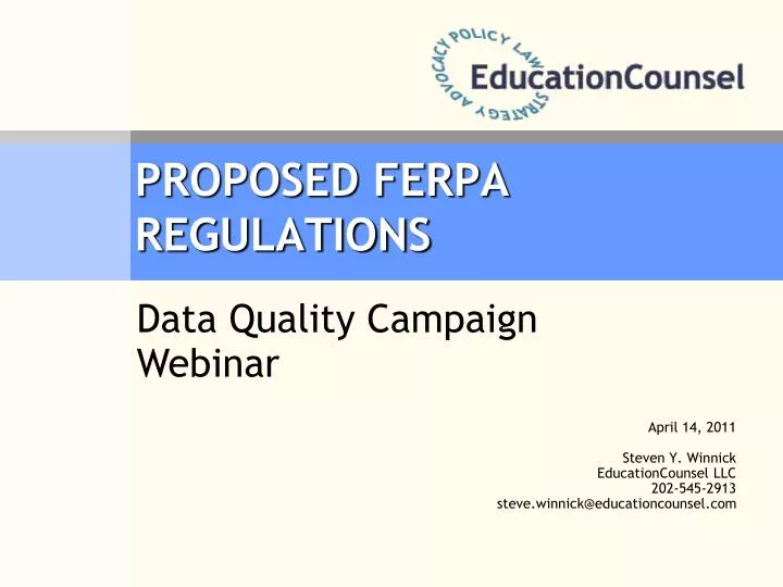 proposed ferpa regulations