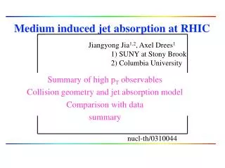 Medium induced jet absorption at RHIC
