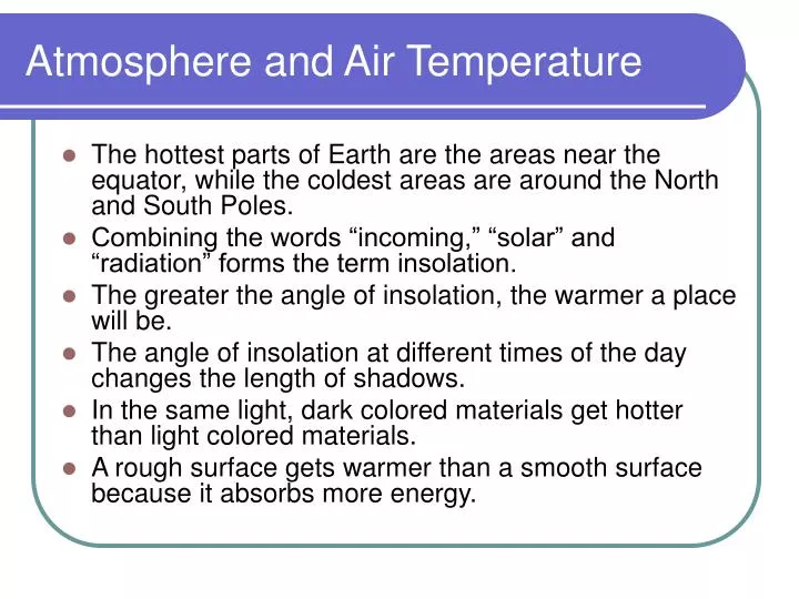atmosphere and air temperature