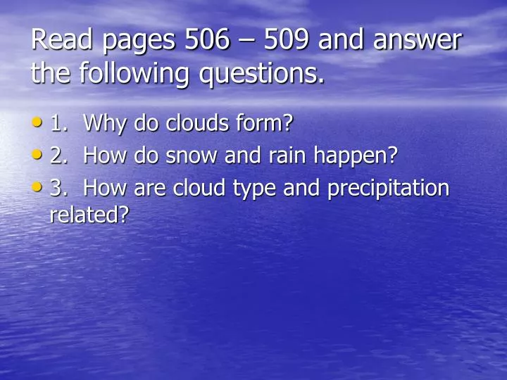 read pages 506 509 and answer the following questions