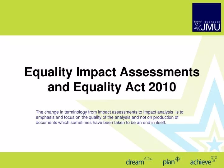 equality impact assessments and equality act 2010