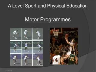 A Level Sport and Physical Education Motor Programmes