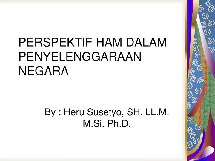 perspektif ham dalam penyelenggaraan negara