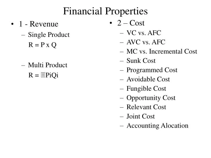 financial properties