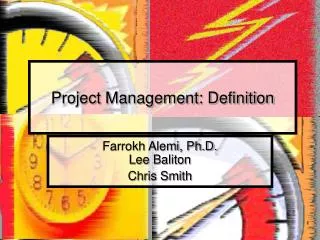 Project Management: Definition