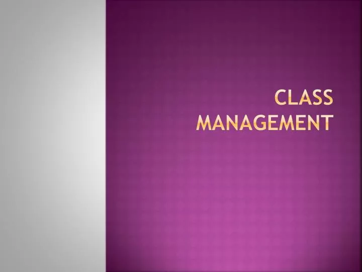 class management