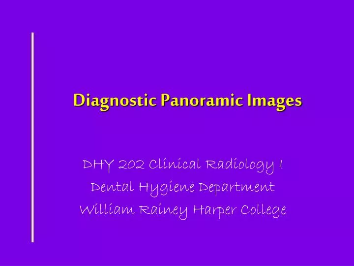 diagnostic panoramic images