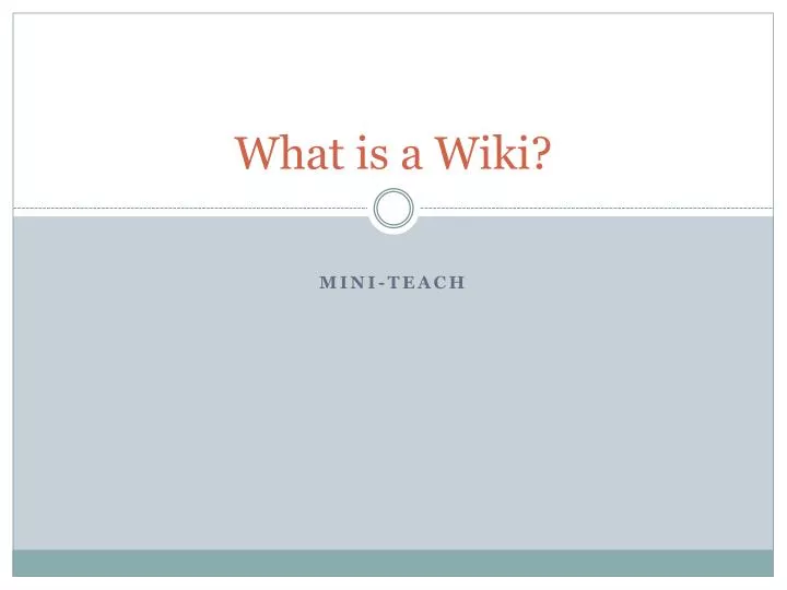 what is a wiki