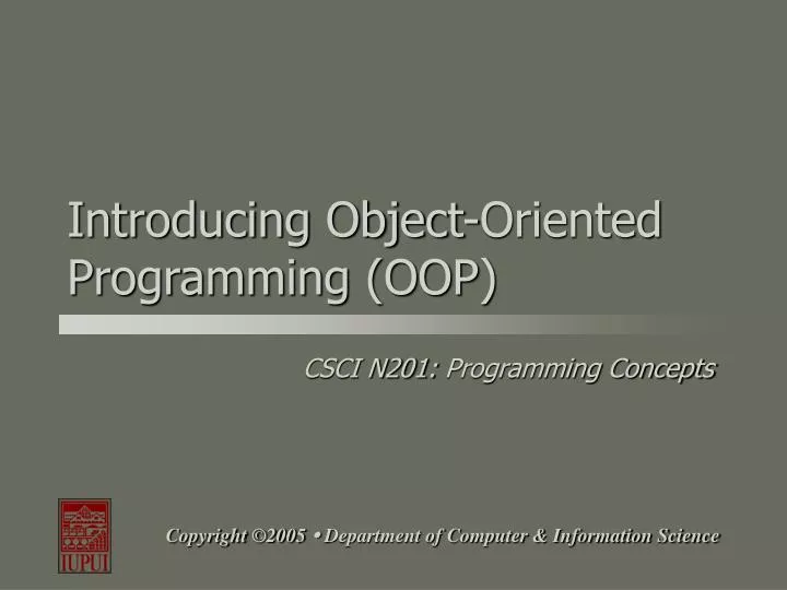 introducing object oriented programming oop