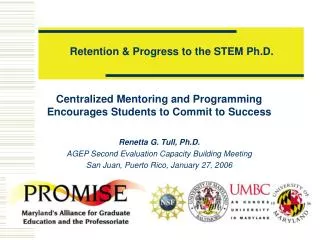 Retention &amp; Progress to the STEM Ph.D.