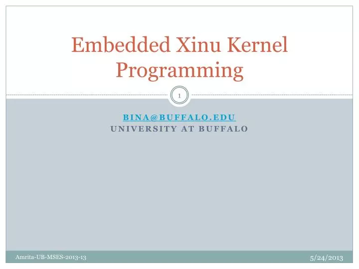 embedded xinu kernel programming
