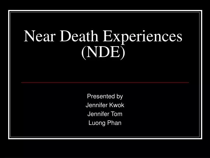 near death experiences nde