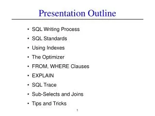 Presentation Outline