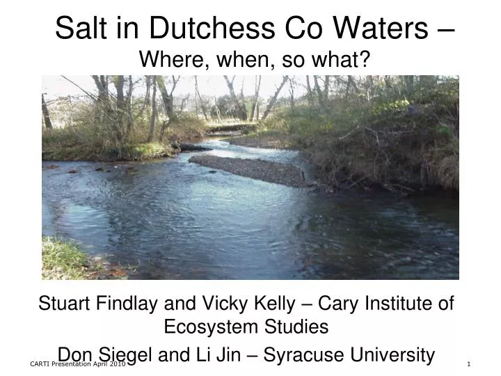 salt in dutchess co waters where when so what