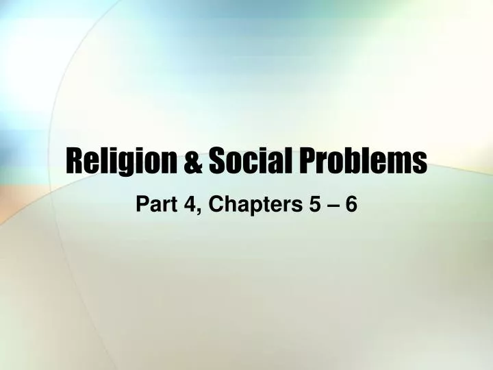 religion social problems