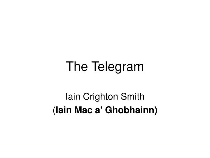 the telegram