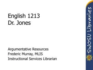 English 1213 Dr. Jones