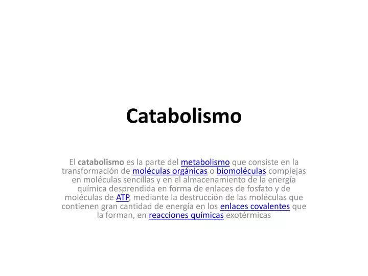 catabolismo