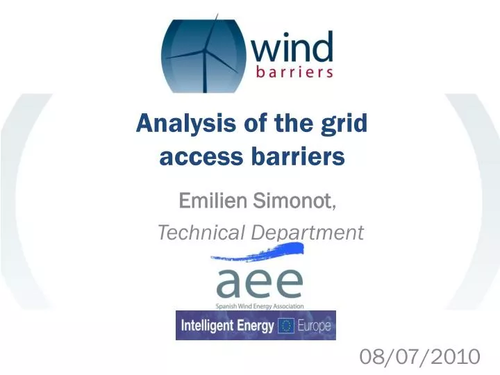 analysis of the grid access barriers