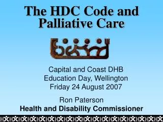 The HDC Code and Palliative Care