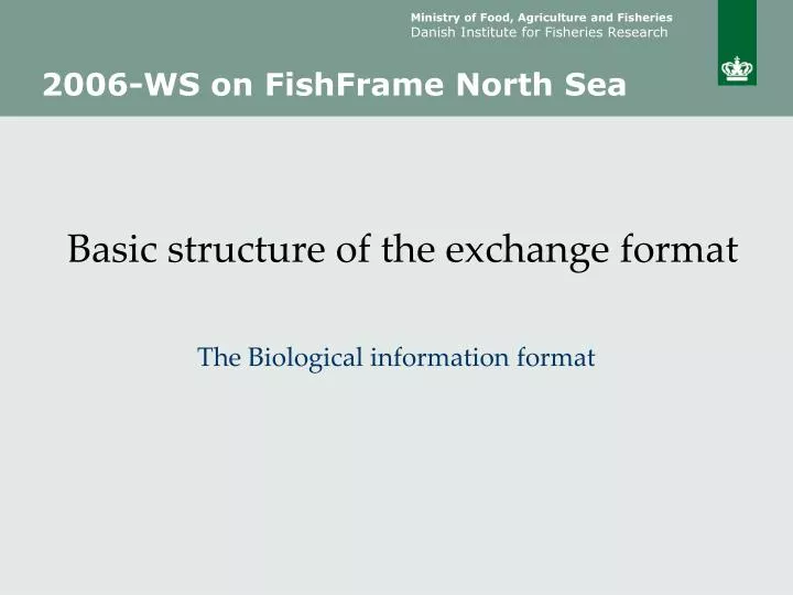 basic structure of the exchange format