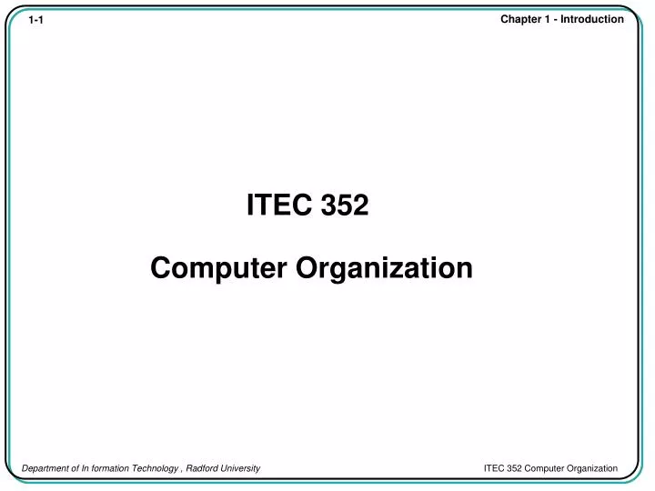 itec 352 computer organization