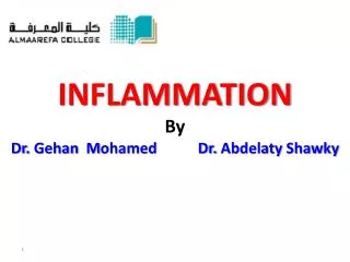 INFLAMMATION By Dr . Gehan M ohamed Dr. Abdelaty Shawky