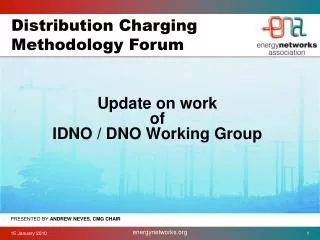 Update on work of IDNO / DNO Working Group