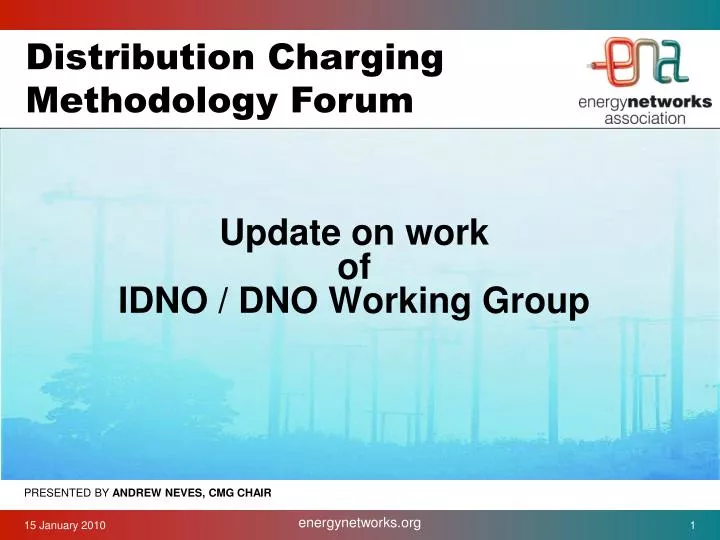 update on work of idno dno working group