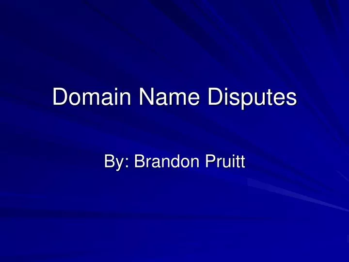 domain name disputes