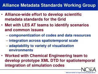 Alliance Metadata Standards Working Group
