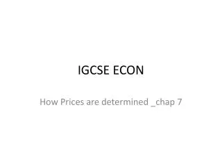 igcse econ
