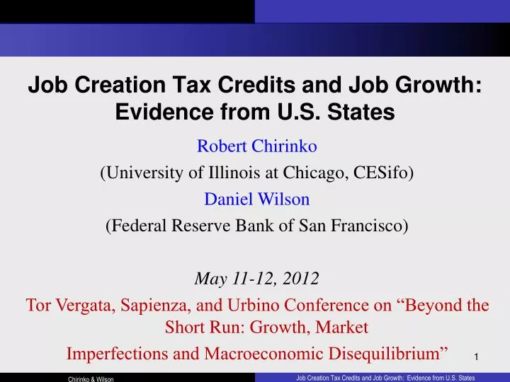 job creation tax credits and job growth evidence from u s states