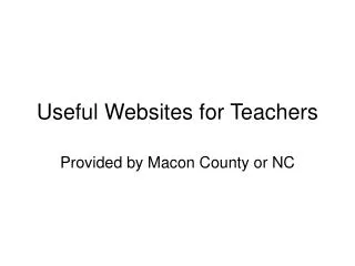 Useful Websites for Teachers