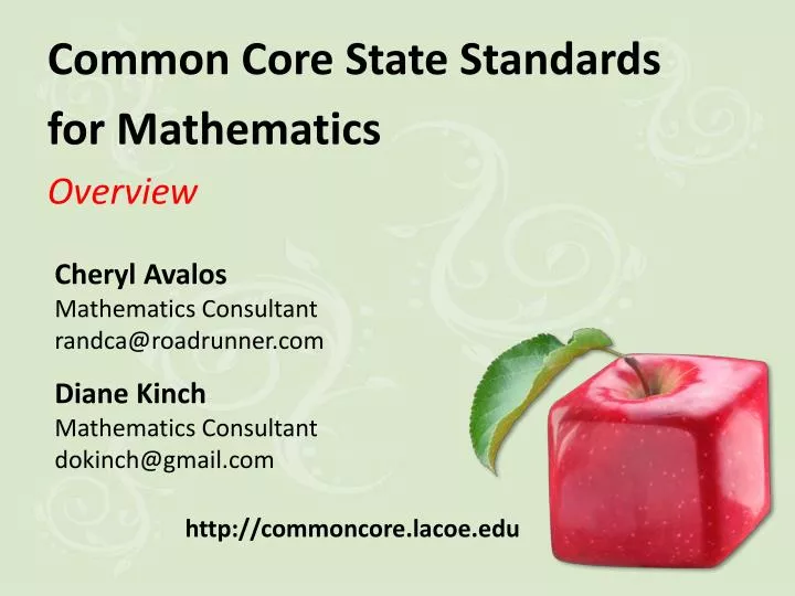 common core state standards for mathematics overview