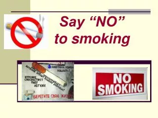 Say “NO” to smoking