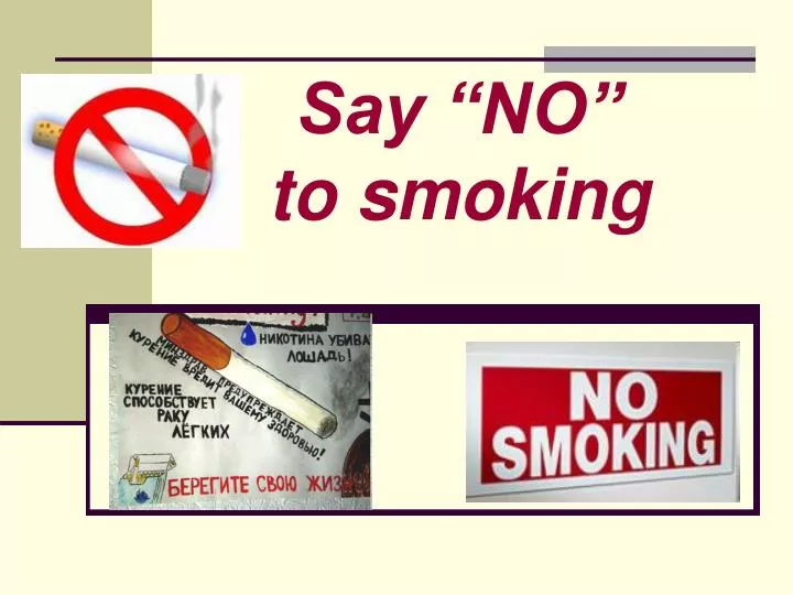 say no to smoking
