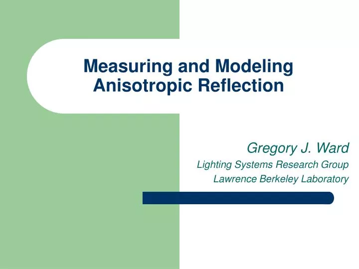 measuring and modeling anisotropic reflection