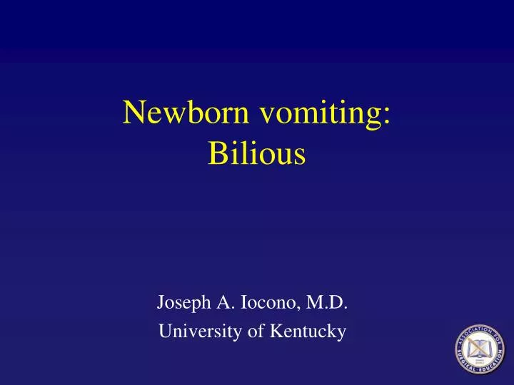 newborn vomiting bilious