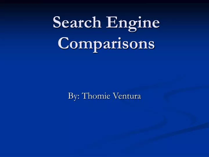 search engine comparisons
