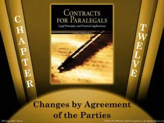 Changes by Agreement of the Parties