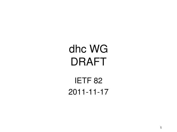 dhc wg draft