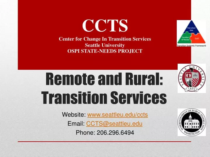 remote and rural transition services