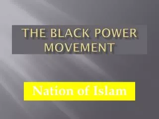 The Black Power Movement